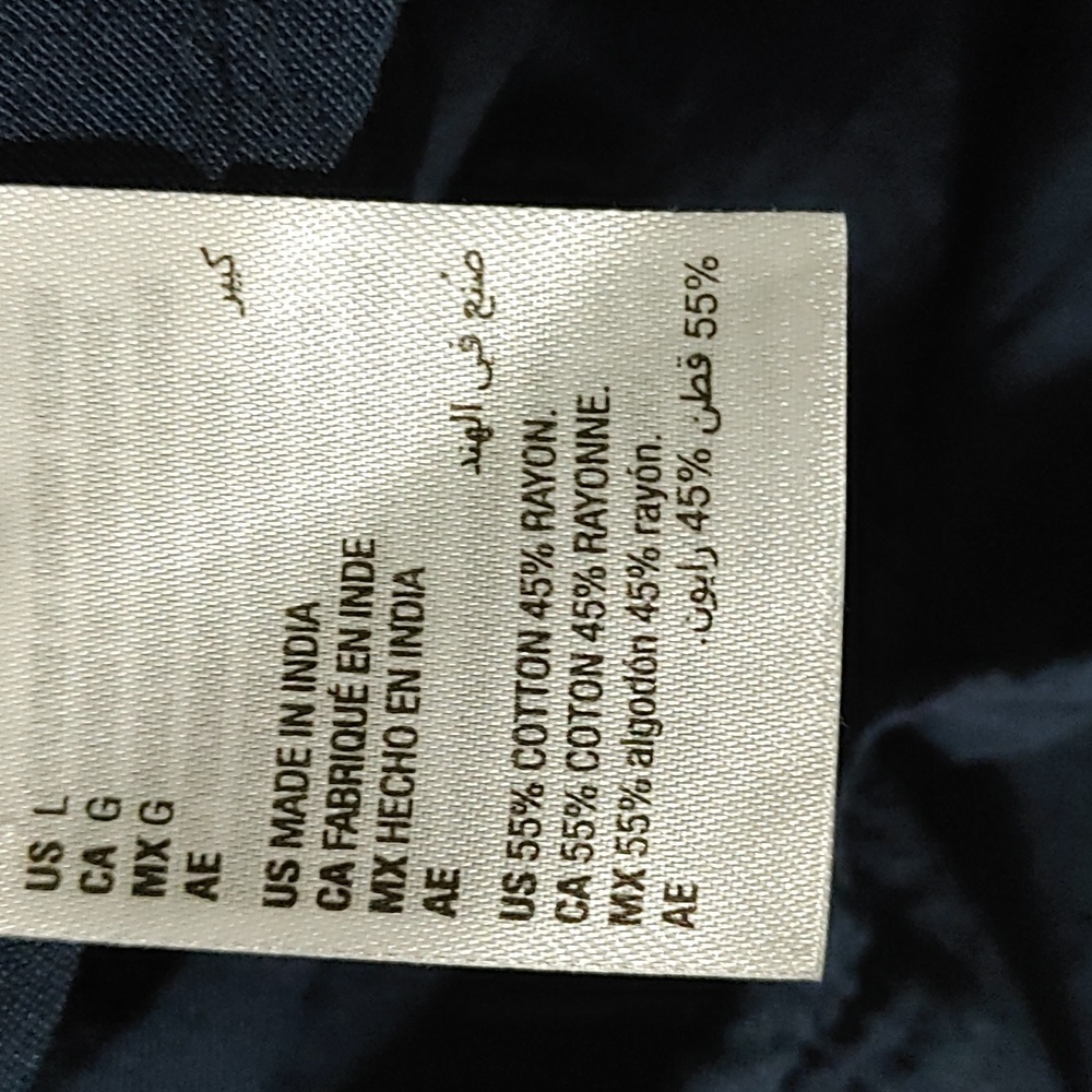 Style & Co. Sleeveless Navy Blouse Sz Large Relaxed Fit EUC - Picture 5 of 5